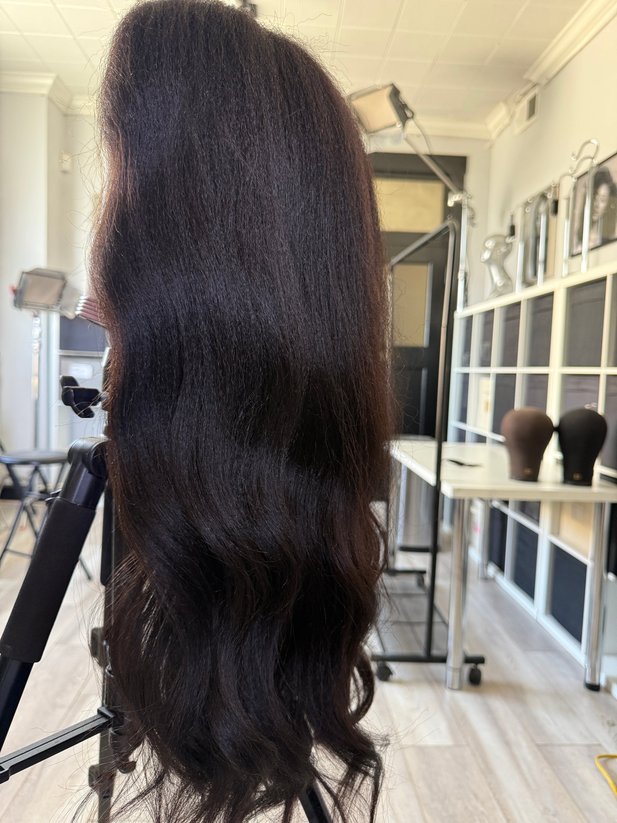 22/24” Mixed Texture U Part Wig: Kinky Coarse, Not So Knappy, Knatural Straight