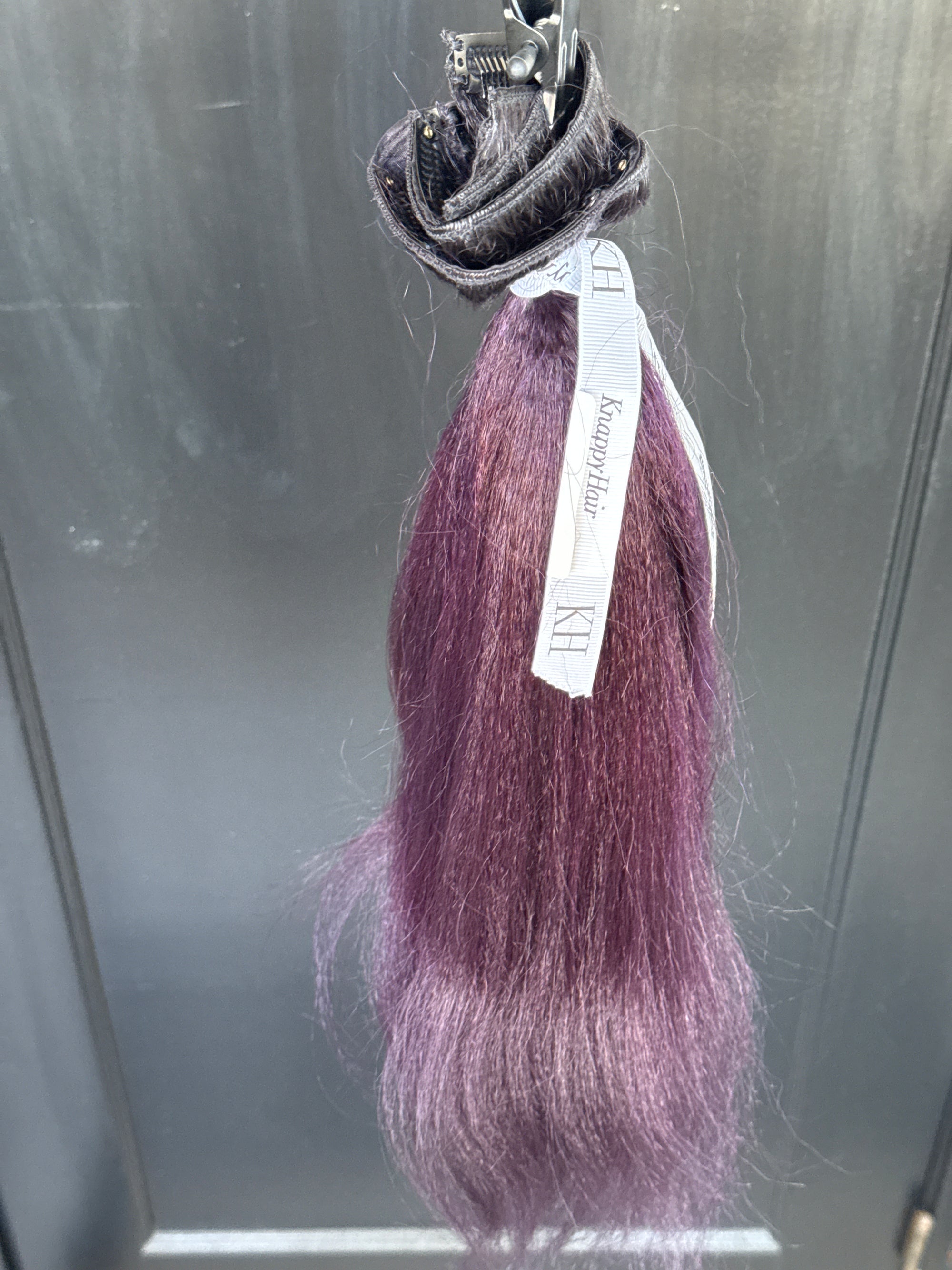 Clearance: 18" Knatural Coarse Clip-Ins, 4 Piece Set (PURPLE)