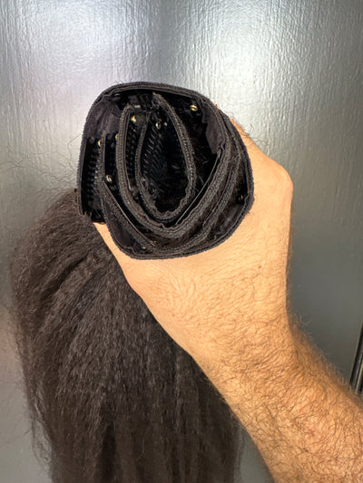 Clearance: 16" Kinky Coarse Clip-Ins, 4 Piece Set
