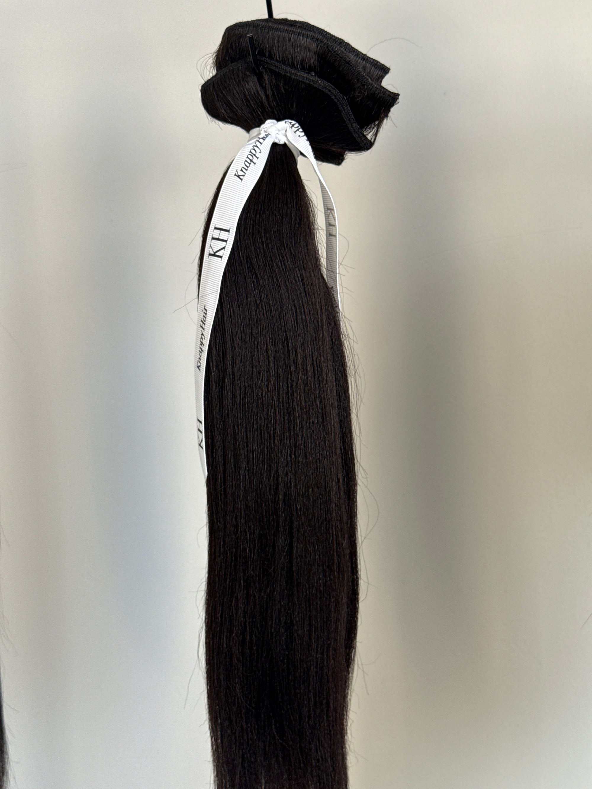 Clearance: 16” Knatural Straight Clip Ins 7 Piece Set