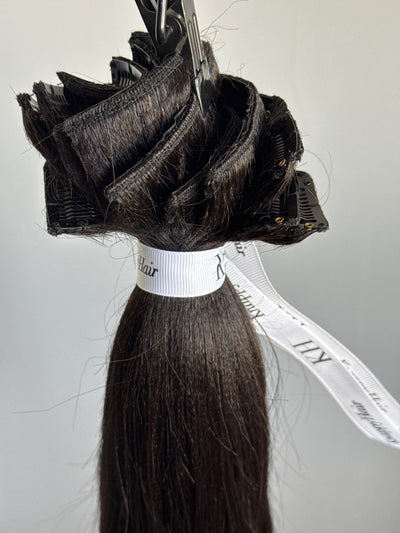 Clearance: 20” Knatural Straight Clip Ins 10 Piece Set