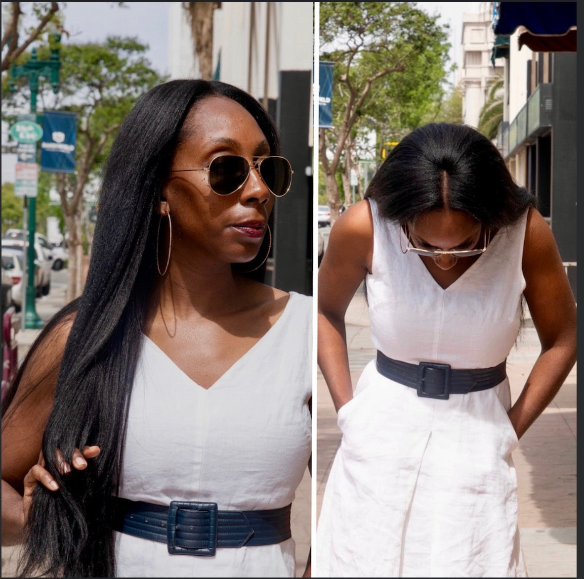 22/24” Mixed Texture U Part Wig: Kinky Coarse, Not So Knappy, Knatural Straight