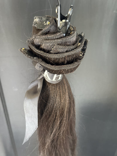 Clearance: 18” Knatural Straight Clip Ins, 7 Piece Set