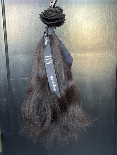 Clearance: 16" Knatural Coarse (BLACK) Clip-Ins (Mini Clips), 5 Piece Set