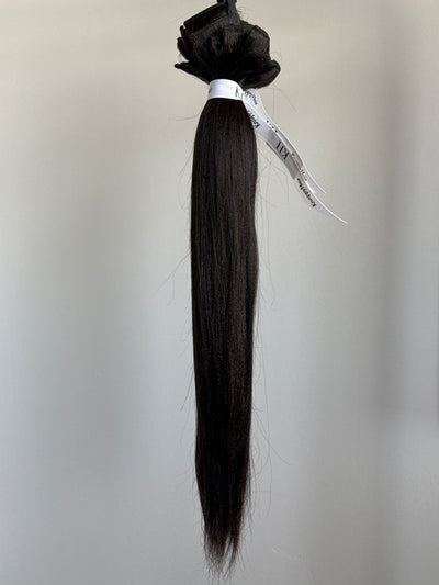 Clearance: 20” Knatural Straight Clip Ins 10 Piece Set