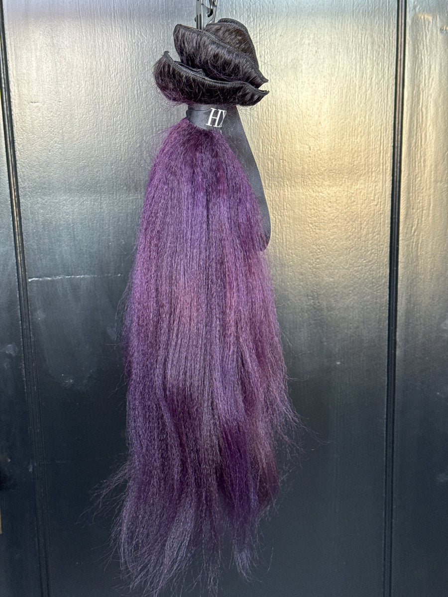 Clearance: 18" Knatural Coarse Clip-Ins, 6 Piece Set (PURPLE)