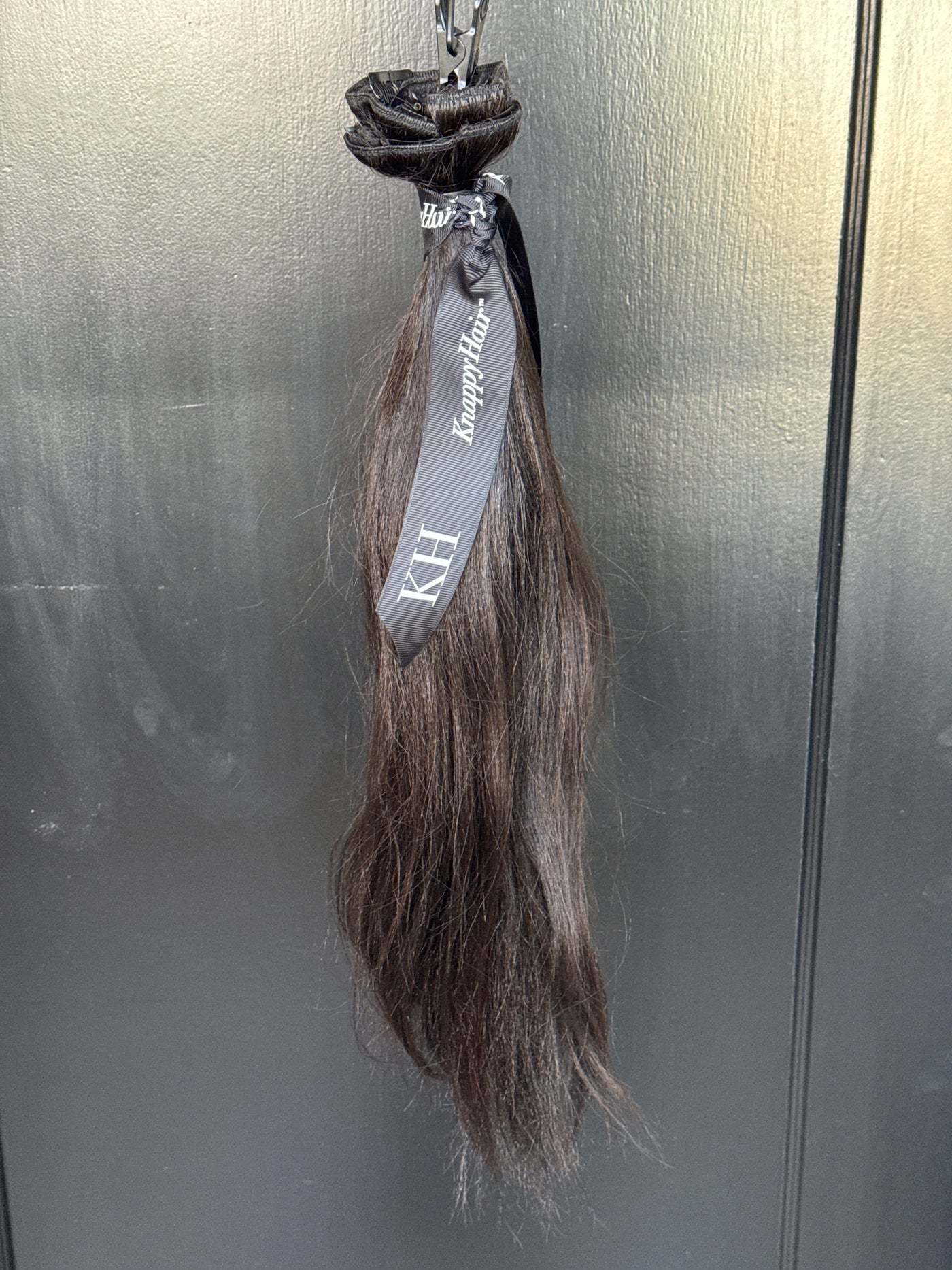 Clearance: 20” Knatural Straight Clip Ins (THIN LACE WEFTS), 6 Piece Set