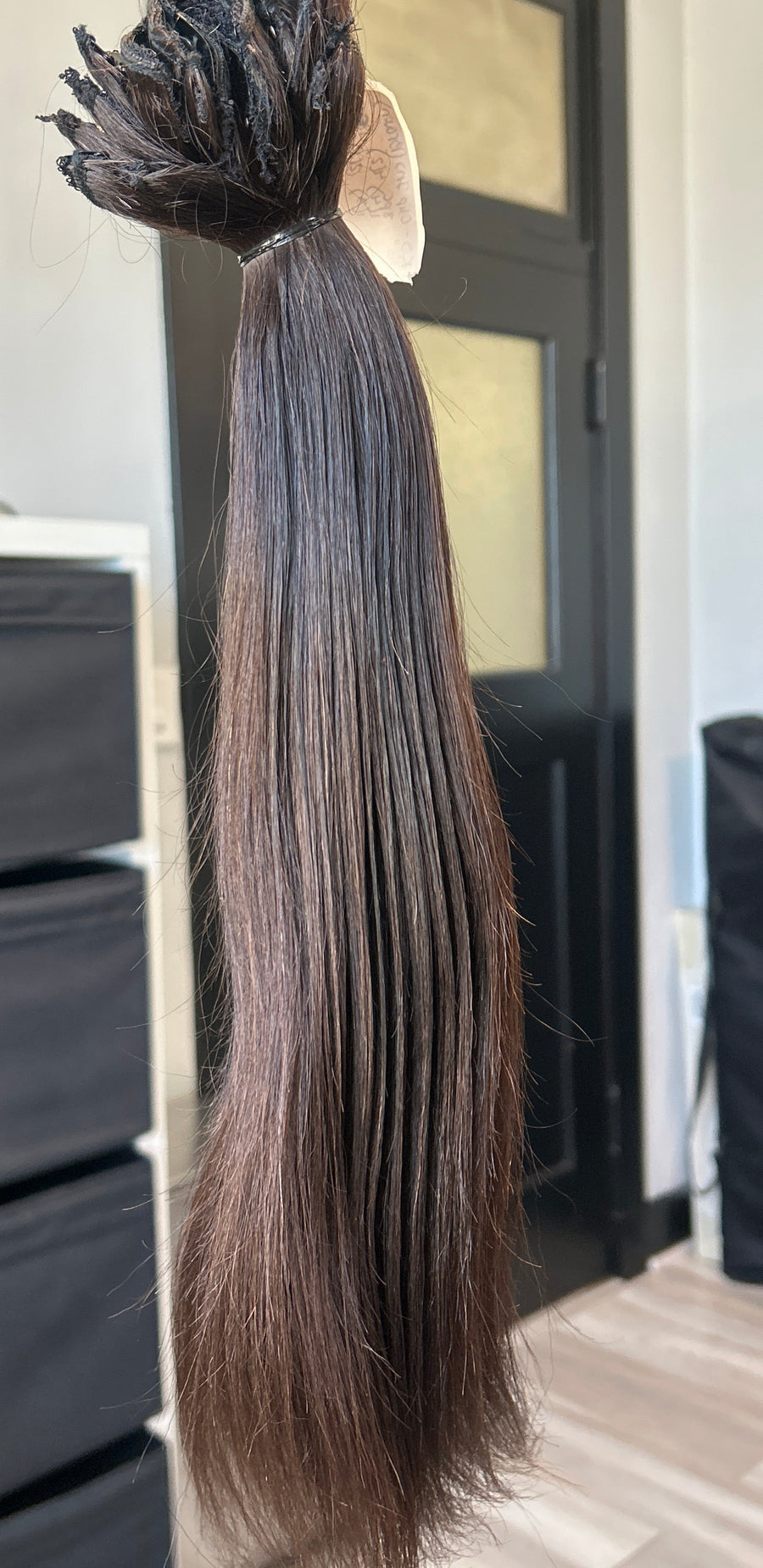 Clearance: 16" Knatural Straight Clip Ins (Brown) - 8 PC