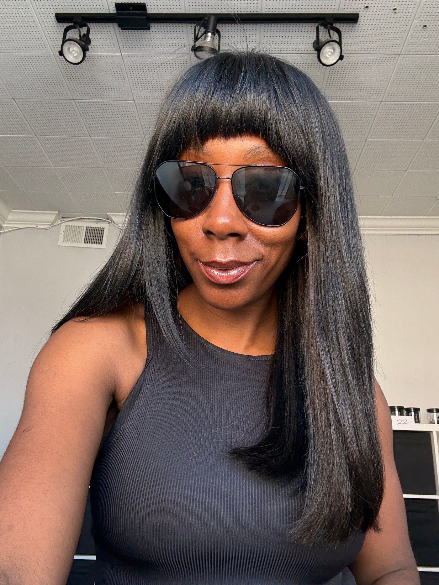 Full Wig: Knatural Straight Full Wig with Bangs