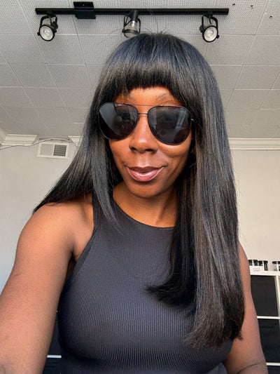 Full Wig: Knatural Straight Full Wig with Bangs