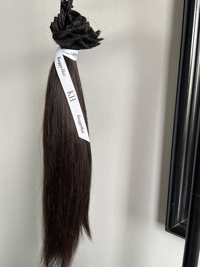 Clearance: 20” Knatural Straight Clip Ins 6 Piece Set + 16” Knatural Straight 11 Piece Set