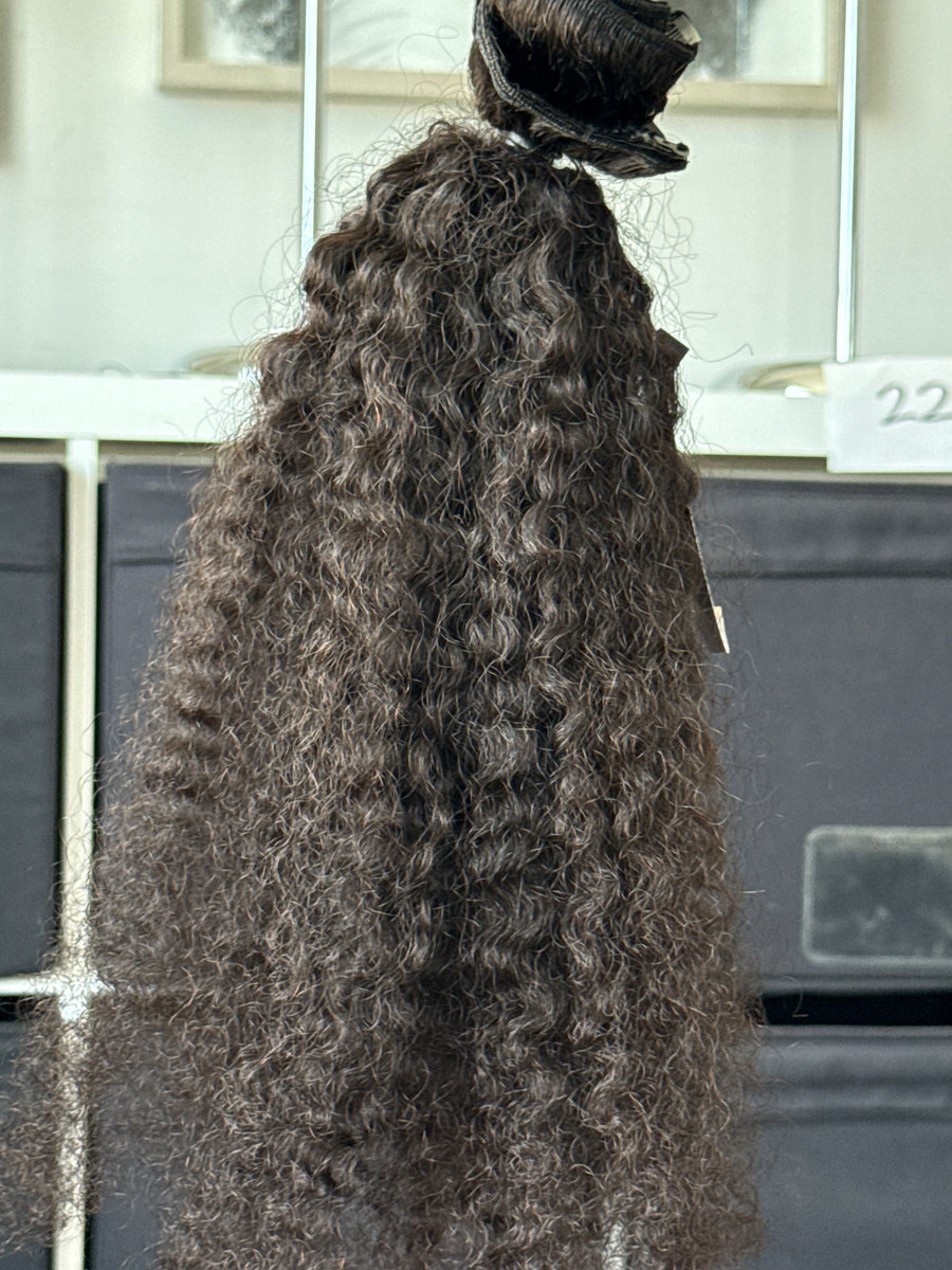Clearance: 20" Knatural Kurly Clip Ins - 3 piece Set