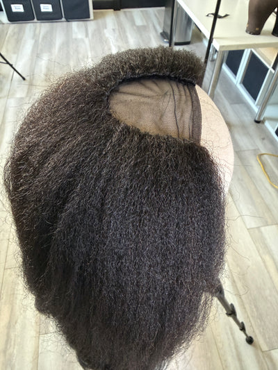 22/24” Mixed Texture U Part Wig: Kinky Coarse, Not So Knappy, Knatural Straight