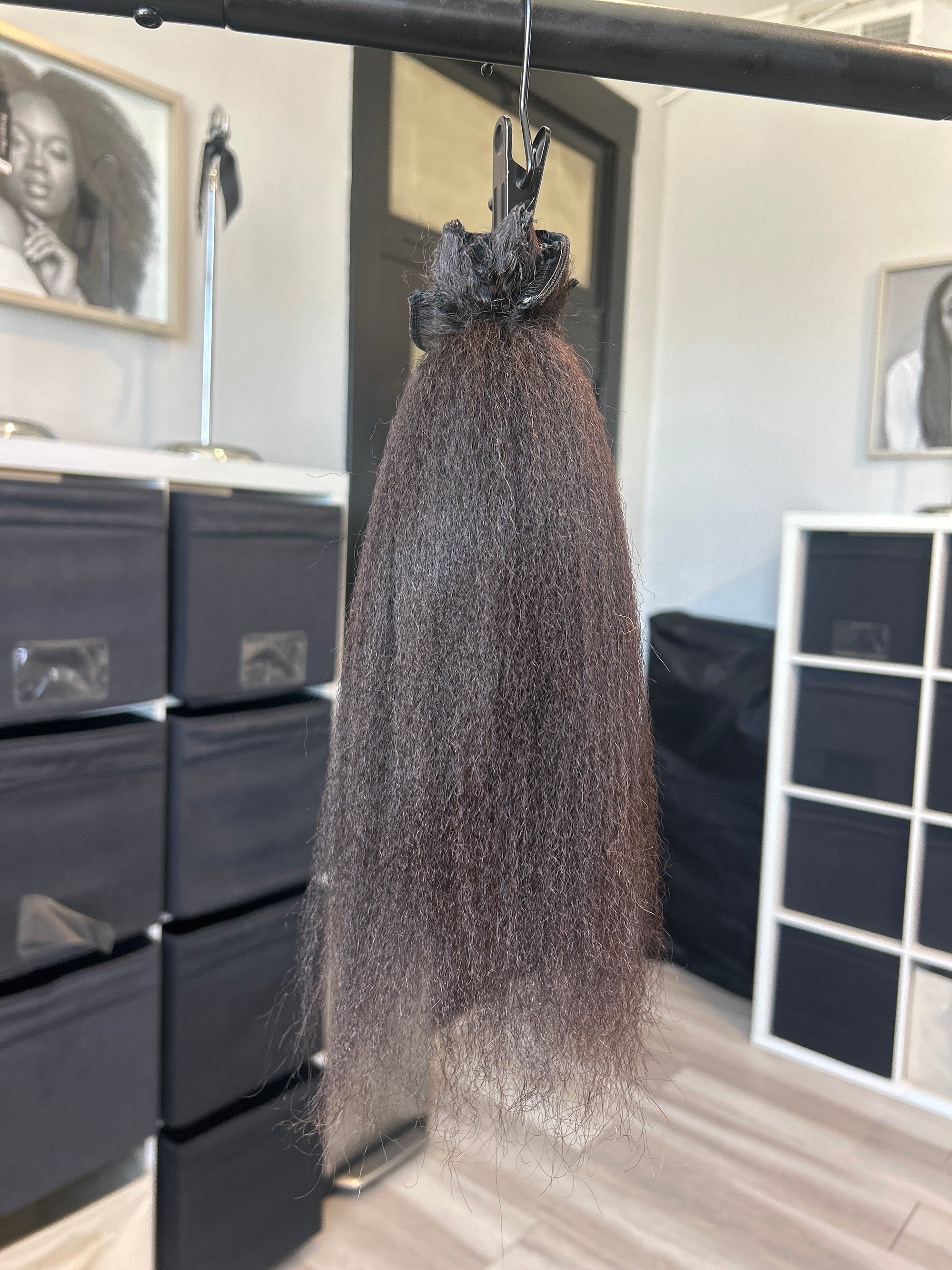Clearance: 12" Kinky Coarse Clip Ins - 4 PC