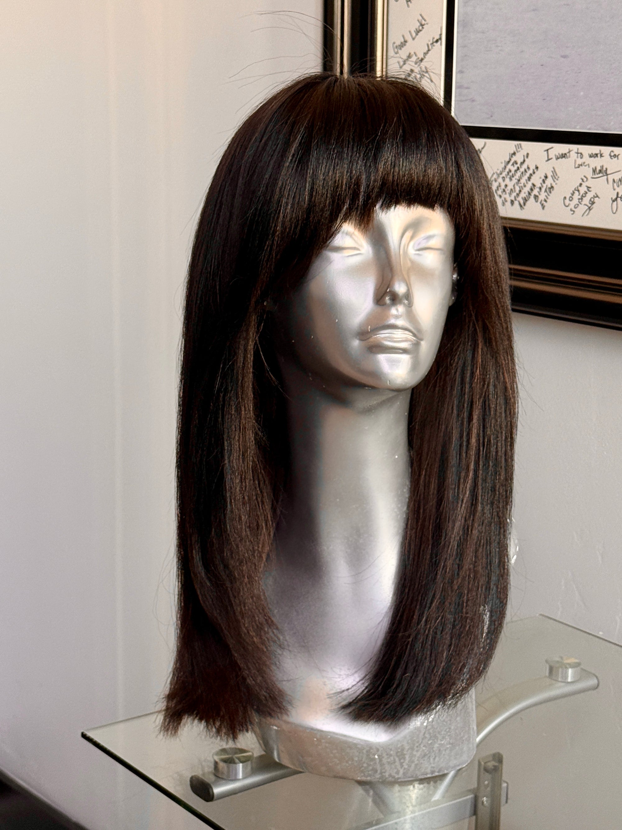 Full Wig: Knatural Straight Full Wig with Bangs