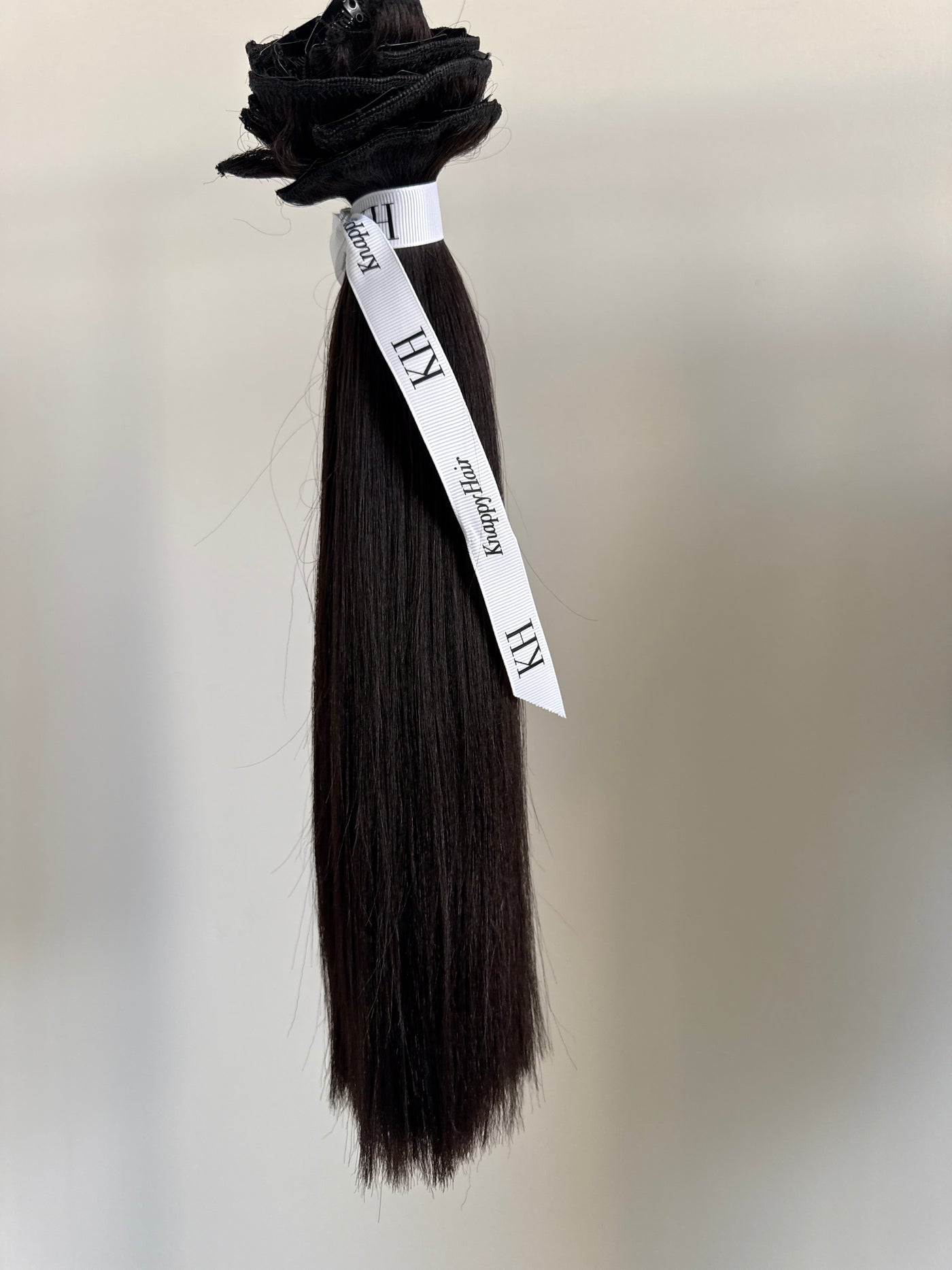 Clearance: 12” Knatural Straight Clip Ins Ins 12 Piece Set ( blunt cut )