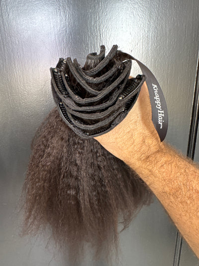 Clearance: 14" Knatural Coarse Clip-Ins, 9 Piece Set