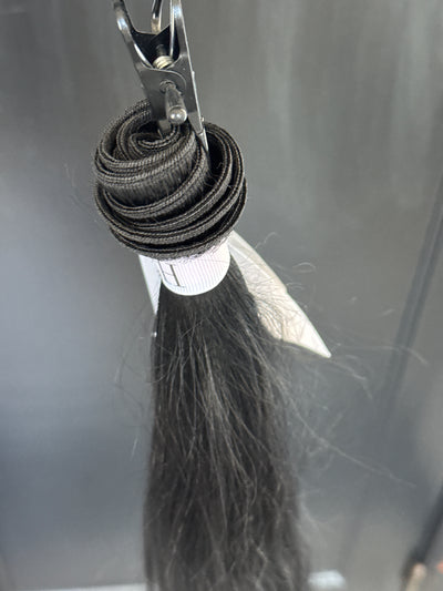 Clearance: 16" Silky Knatural Straight Wefts (BLACK)