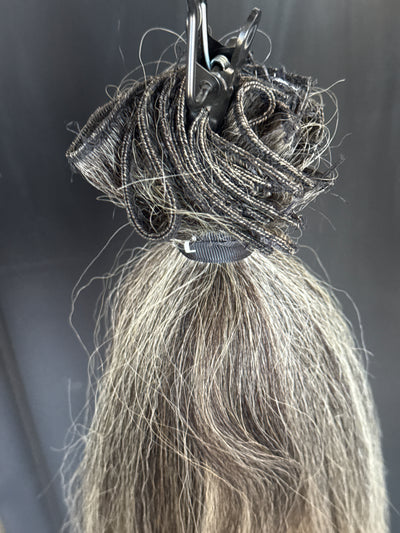 Clearance: 18” RELAXED Knatural Coarse Weft (GRAY)