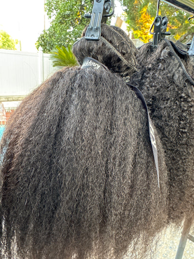 Clearance: 14" Kinky Coarse Clip-Ins, 6 Piece Set