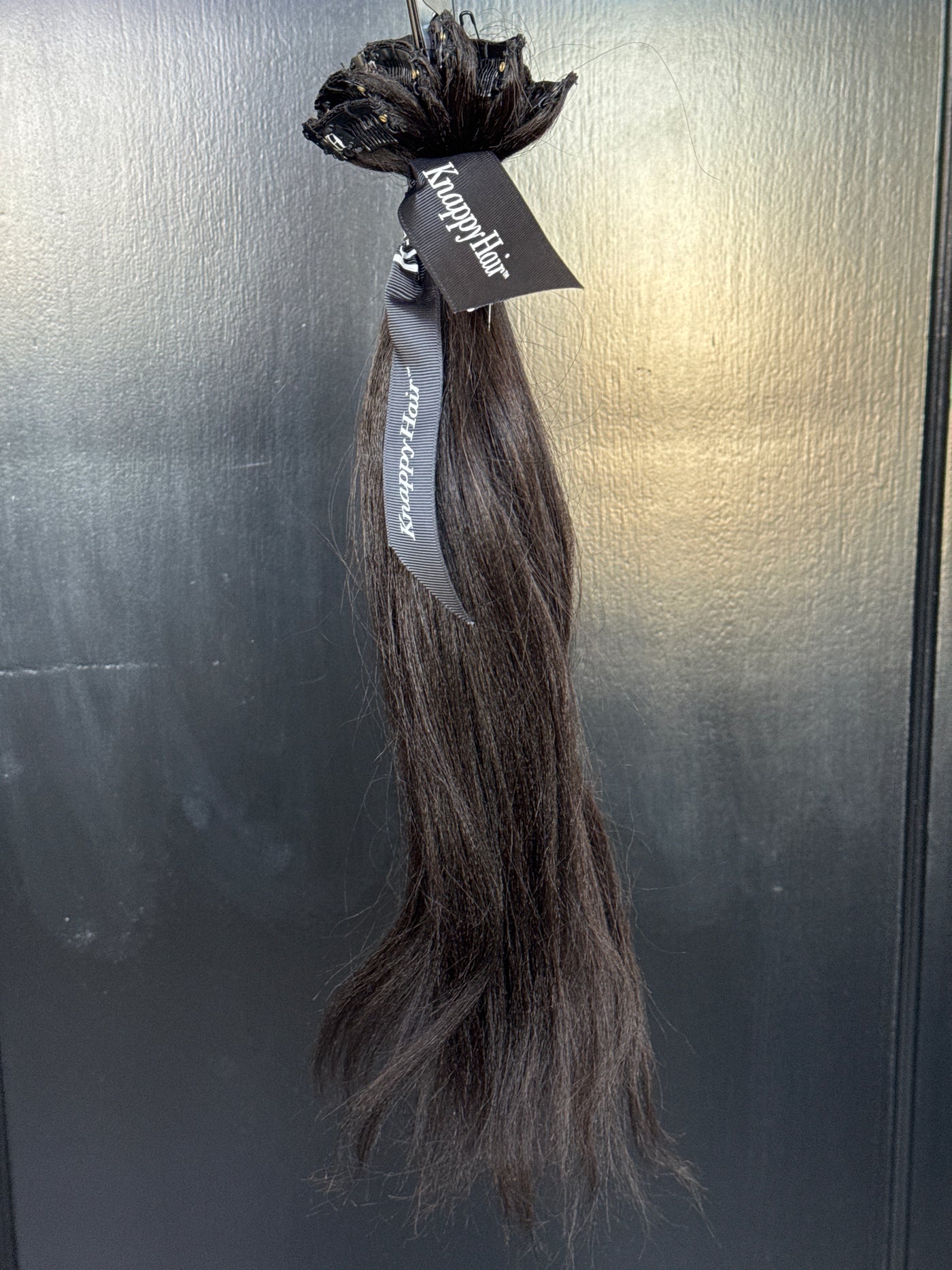 Clearance: 18” Knatural Straight Clip Ins, 8 Piece Set