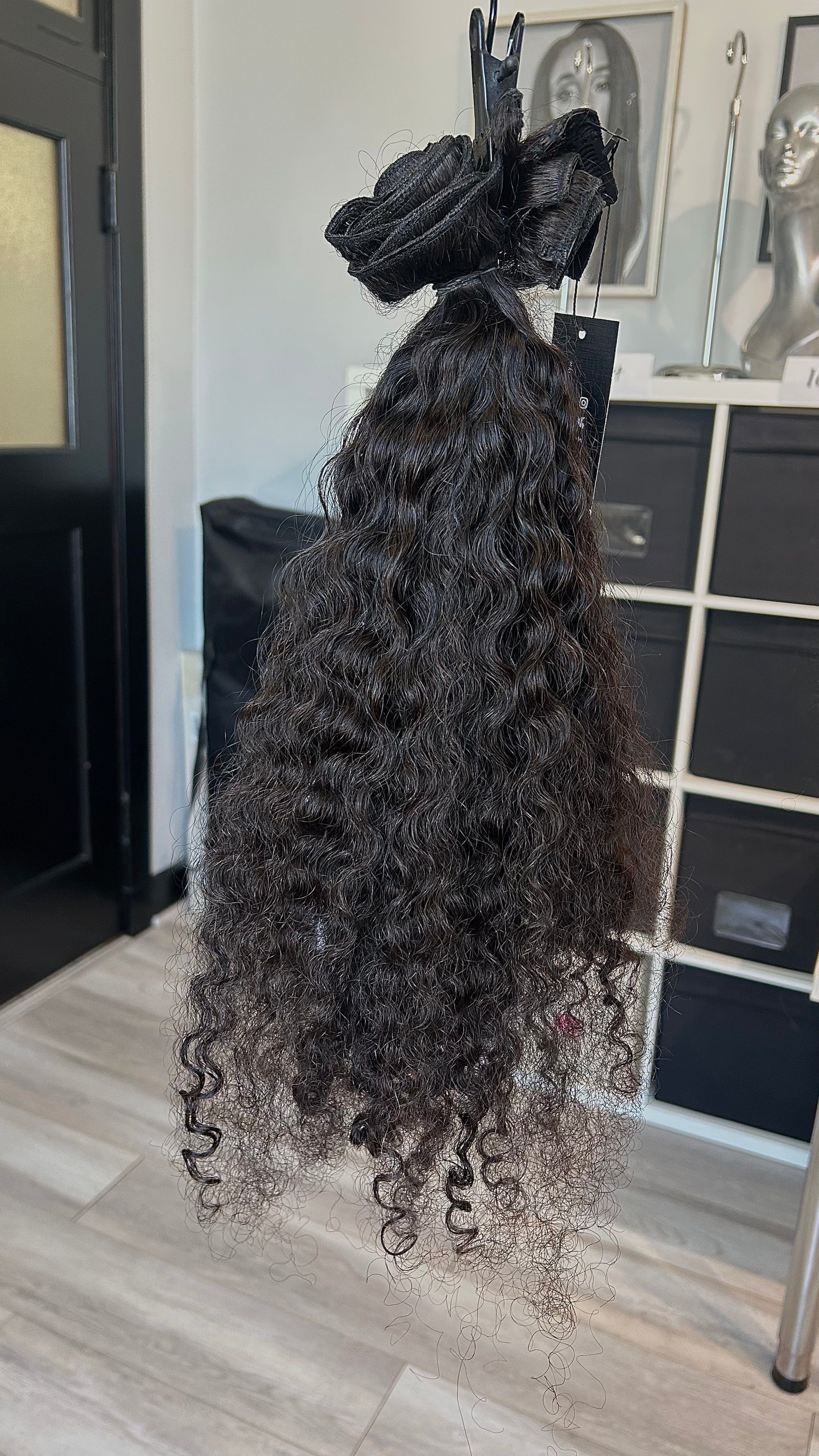 Clearance: 24" Loose Kurly Wefts / Clip-ins